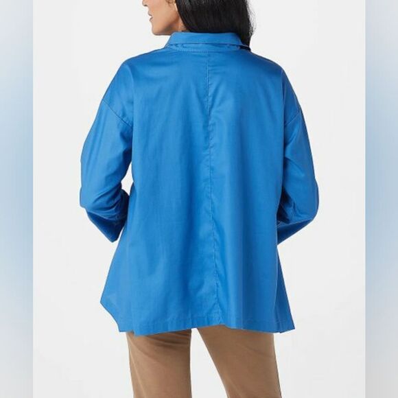 Attitudes by Renee  Wrinkle-Resistant Long-Sleeve Button-Up Shirt Sz 14 - Picture 2 of 11